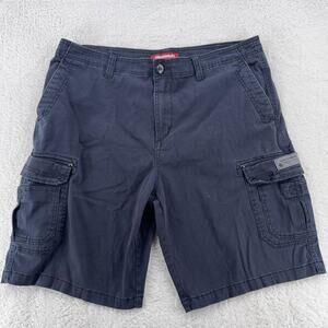 Unionbay Cargo Shorts Mens Size 40 Navy Blue Multi Pocket Casual Outdoor Utility